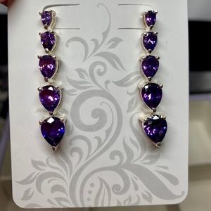 NEW 🤩 Elegant Purple Drop Earrings